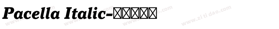 Pacella Italic字体转换